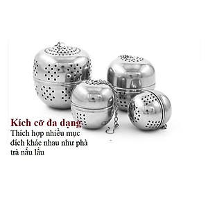 Dụng cụ lọc gia vị, giỏ lọc gia vị bằng inox Dụng cụ thảo dược, gia vị hầm và lọc trà hình quả cầu bằng inox IN48 (Chọn kích thước)
