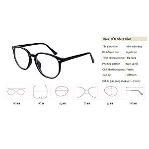 Kính Giả Cận, Gọng Kính Cận Nam Nữ Mắt Vuông Góc Cạnh Hàn Quốc