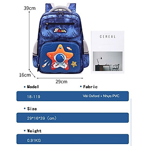 Balo học sinh tiểu học cho bé trai gái đi học cấp 1 màu galaxy đẹp vải cao cấp chống nước BF18-119
