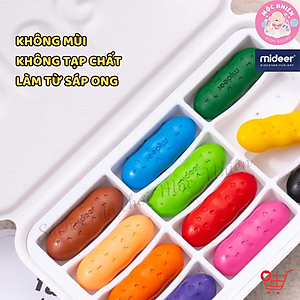 Bút Sáp Màu Lụa Hữu Cơ Quả Đậu Mideer Pease Crayons Cho Bé Từ 18m+