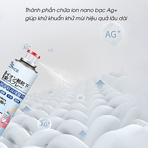 Lọ/Bình/Chai Xịt Khử Mùi Giày Công Nghệ NANO BẠC Mùi Dịu Nhẹ 260ml khử Mùi Hôi Dép Chân Tủ Giày Bình Sịt Khử mùi Giày