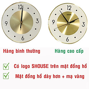 Đồng Hồ Treo Tường Shouse DC666 Trang Trí Nghệ Thuật Cao Cấp hiện đại 3D kích cỡ lớn đẹp kim trôi treo phòng khách
