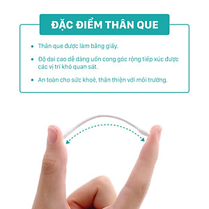 Tăm bông Niva trẻ em hũ xoay 400 que giấy BHP2