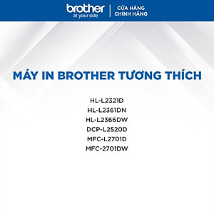 Brother TN-2385 Toner Mực Cho Máy In HL-L2321D, HL-2361DN, HL-2366DW, MFC-L2701D, MFC-L2701DW - Hàng Chính Hãng