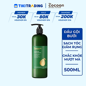 Dầu gội bưởi Cocoon giúp giảm gãy rụng và làm mềm tóc 500ml
