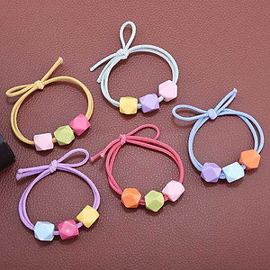 Dây buộc tóc nữ hạt màu [Set 5 dây] NASI dễ thương phong cách hàn quốc thun cột tóc nữ co giãn tốt phụ kiện tóc