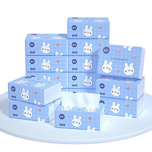 Thùng 40 gói giấy ăn rúi hình thỏ siêu dai, mềm mịn, an toàn cả cho bé  - Chính hãng MINIIN 