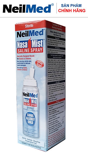 Combo Small FamilyCare: Bình Xịt Rửa Mũi Xoang Cho Gia Đình NeilMed SinusRinse & Moisturize - SX Mỹ (Bình 10 gói lớn; Bình 30 gói bé; 1 chai xịt phun sương)