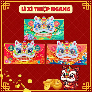 Xấp 10 Bao Lì Xì Tết Chúc Mừng Năm Mới Mừng Tuổi Con Cháu Nhiều Mẫu Đa Dạng Khổ Ngang