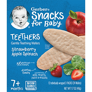 Bánh Gạo Gerber vị Dâu Táo Cải Bó Xôi 48g