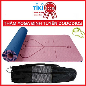 [LOẠI TỐT - ĐỊNH TUYẾN] Thảm tập Yoga định tuyến TPE cao cấp tặng kèm túi đựng - chống trơn trượt thấm hút mồ hôi tốt chính hãng DODODIOS - Dây Buộc Chuyên Dụng Tập Yoga
