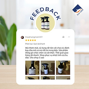 Xịt Lau bàn ăn hữu cơ Bồ hòn tinh dầu Quế 500ml thương hiệu Ecocare