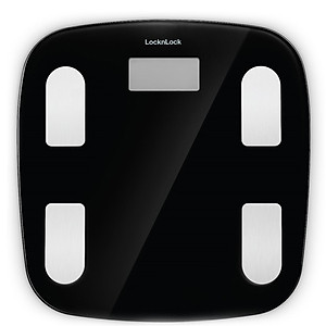 Cân sức khỏe điện tử LocknLock có app theo dõi chỉ số sức khỏe, 180kg