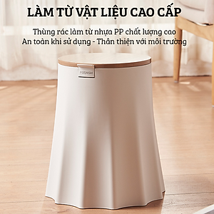 Thùng Rác Gia Đình Hình Gốc Cây Nắp Vân Gỗ Dễ Thương FEIDASH TG3700 - Thiết kế độc đáo mới lạ tạo điểm nhấn cho không gian gia đình bạn - Đáy thùng rác to giúp đứng vững chãi không lo bị đổ bởi lực tác động - Cấu tạo 2 lớp tháo rời dễ dàng vệ sinh hơn
