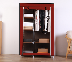 Tủ Quần Áo 2 Buồng 6 Ngăn Tiện Lợi, Tủ Vải 170cm Chất Lượng Cao Chắc Chắn, Vững Chãi - Hàng Chính Hãng miDoctor