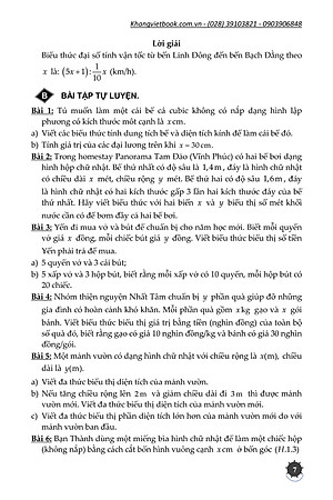 PHƯƠNG PHÁP GIẢI CÁC DẠNG TOÁN THỰC TẾ 8 (Theo chương trình mới)