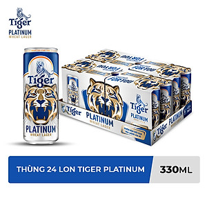 Thùng 24 lon bia lúa mì Tiger Platinum Wheat Lager 330ml/lon