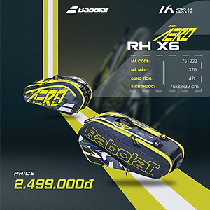 Túi Vợt Tennis 2 ngăn Babolat PURE AERO X6 2023 (751222-370)