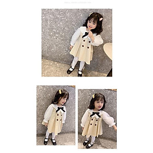 [40T:H9] Váy bé gái cổ sen tay bồng phong cách châu âu dễ thương hàng QCCC