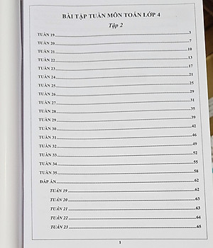 Combo Sách - Bài tập tuần Toán 4 tập 1 + 2