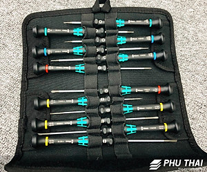 Bộ tua vít điện tử đa năng 12 chiếc Kraftform Micro - Wera 05073675001 