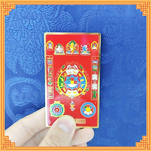 Thẻ phù Văn Thù Cửu Cung Bát Quái bằng đồng