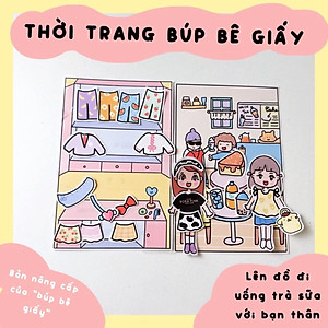 Bộ Tranh Tương Tác Cô Tiên Xanh - Thời Trang Búp Bê Giấy