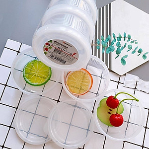 Combo 2 sản phẩm set 03 hộp chia thức ăn 200ml-180ml, thiết kế tinh tế, đẹp mắt, khả năng giữ kín hơi vượt trội - nội địa Nhật Bản 