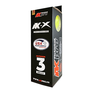 Hộp 3 bóng Pickleball AK-X - Tiêu chuẩn USAP - 40 lỗ và 48 lỗ
