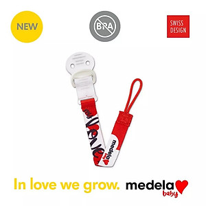Medela Dây kẹp giữ núm ti ngậm bằng nhựa, Mới 100%,Thiết kế đa năng phù hợp với hầu hết các loại ty ngậm, Không chứa BPA
