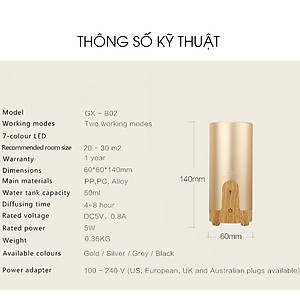 Máy Xông Tinh Dầu Xe Hơi Cao Cấp Gx02 | Giúp Tạo Hương, Khử Mùi, Chống Say Xe | Tặng 3 Chai Tinh Dầu Kobi Sả Chanh + Bạc Hà + Oải Hương Nhập Khẩu Ấn Độ