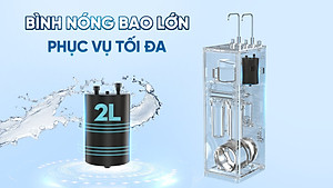 Máy lọc nước nóng nguội 10 lõi lọc Smax Karofi KAH-D10 - Hàng chính hãng