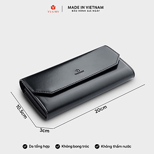 Ví Yuumy ( Thời trang nữ nắp gập kiểu cầm tay dáng dài - Ví da Seasand YV76 )