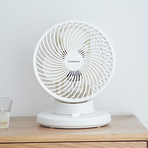 Quạt tuần hoàn không khí LocknLock Bianco ENF156IVY, Hàng chính hãng, mini để bàn, luồng gió đa chiều - JoyMall