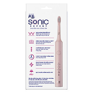 Bộ bàn Chải Điện P/S Sonic Expert Chuyên Gia Sóng Âm - Công Nghệ Sóng Âm, Chải Sạch Mảng Bám Tới 8X - Hồng Pastel