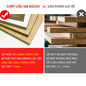 Bàn Làm Việc Kết Hợp Kệ Sách Màu Trắng SIB Decor, Gỗ Chống Ẩm, Bề Mặt Phủ Melamine Chống Trầy Và Kháng Nước, Dễ Dàng Lắp Ráp