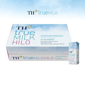 Thùng 48 hộp sữa tươi tiệt trùng TH true MILK HILO vị tự nhiên 180 ml (180 ml x 48)