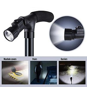 Gậy batoong đa năng (chống trượt, có đèn pin) phù hợp cho người cao tuổi