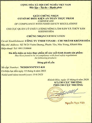 Nước Yến Sào cho trẻ con Vinari Kids 70ml