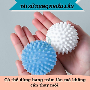Bộ 2 Bóng giặt thông minh 6.5cm- Quả bóng giặt gai đa năng- Bóng giặt không cần xà phòng- Bóng massage giặt đồ 6.5cm- Bóng giặt tiết kiệm nước và điện- Bóng làm mềm vải tự nhiên- Bóng giặt bảo vệ môi trường- sBóng giặt thông minh không hóa chất
