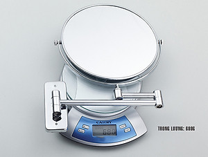 Gương trang điểm phóng đại 3 lần, xoay 360 độ, 2 mặt siêu nét, treo tường phòng tắm, phòng ngủ, Khách sạn, resort, Inox SUS 304, Size 15cm, 18cm, 20cm, Minh House