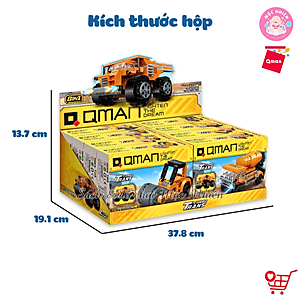 Đồ Chơi Xếp Hình Lắp Ráp 8 in 1 Qman 42204 - Xe Xây Dựng Xe Vận Tải Hạng Nặng (463 mảnh ghép) - Dành cho bé từ 6 tuổi