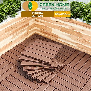 Vỉ Nhựa Lót Sàn Greenhome, Catleza, D30xR30cm, Độ Bền 5 Năm, Dễ Lắp Đặt, Trang Trí Ban Công, Sân Vườn, Hồ Bơi