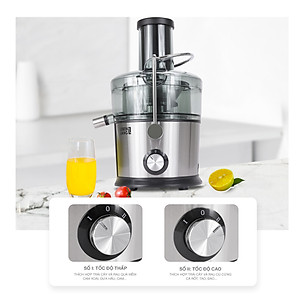 Máy ép trái cây rau củ LEBENLANG công suất cực mạnh 800W, dung tích lớn 1100ml, model LBEJ3468 - hàng chính hãng