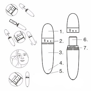Máy Massage Mắt Kiểu Bút Chống Thâm Quầng, Bọng Mắt Mini 208 (Hàng Chính Hãng) B16