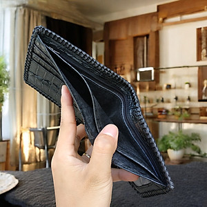 Ví Da Cá Sấu 2 Mặt Đan Viền [GÙ CÁ SẤU RẤT ĐẸP]