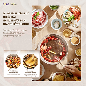 Nồi lẩu Bear SB-NL05F 5L (1500W) - Hàng chính hãng