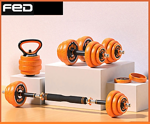 Bộ Tạ Tay Điều Chỉnh Đa Năng 4 IN 1 FED Tạ Gang Mã Niken loại 20kg---  hàng chính hãng