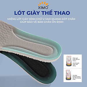 Lót giày thể thao đế cao su non mềm mại, chống sốc, giảm chấn thương cho lòng bàn chân XIMO (LGTT28)