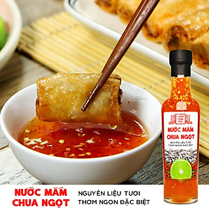 Đặc Sản Phan Thiết - Nước Mắm Chua Ngọt Cao Cấp Làng Chài Xưa, Nguyên Liệu Tươi, Thơm Ngon Đặc Biệt, Pha Sẵn Từ Chanh Tỏi Ớt Vị Đậm Đà Chai Thủy Tinh 300G